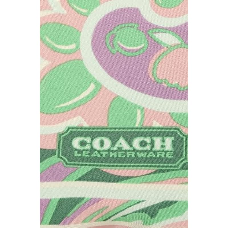 Coach womens Andrea Paisley Printed Silk Triangle Green/Purple One Size 상세이미지 4