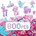 Etarnfly 800PCS Building Bricks, Basic Macaron Building Blocks, Creative Building Toys Compatible with All Major Brands, Birthday Presents Gifts for Girls Boys