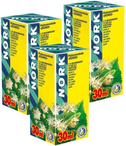 Nork PhytoConcentrate Pack of 3-21 Day Course - Natural Plant Extracts for Digestion Health Regulates Gastric Acidity (Effective Against Reflux, Heartburn, Ulcer of Stomach)