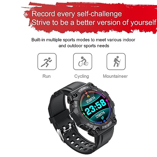 Smart Watch Fitness, IP67 Waterdichte Activiteitstrackers, Fitnesshorloge met Bloedzuurstof Hartslag-slaapmonitor, Bluetooth-spraakoproep Compatibele Android IOS-telefoon (zwart) - Afbeelding 4