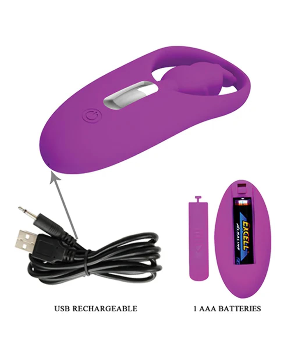 PRETTY LOVE WILD RABBIT ESTIMULADOR PARA BRAGUITA CON CONTROL REMOTO - LILA