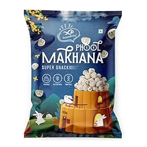 GreenFinity Regular Phool Makhana – 1kg, Pop/Gorgon Nut Puffed Kernel (Lotus Seeds) Grade – Big Size.