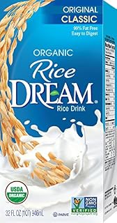 RICE DREAM Classic Original Organic Rice Drink, 32 Fl. Oz (Pack of 12)