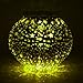 Color Changing Mosaic Solar Light, Pandawill Waterproof/Weatherproof Crystal Glass Globe Ball Light for for Garden, Patio, Party, Yard, Outdoor/Indoor Decorations (Stars)