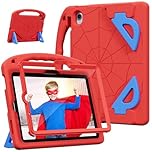 LKOOZO Kids Case for iPad Air 11-Inch (M4/M3/M2, 2026/2025/2024), iPad Air 5th Generation (2022) / 4th Generation (2020) 10.9 Inch - Shockproof Cover with Built-in Screen Protector and Stand (Red)