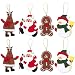 Juvale Pack of 8 Felt Ornament Set - Includes Reindeer, Santa Claus, Gingerbread Man, Snowman - Cute Christmas Ornaments - Ready to Hang on Christmas Tree