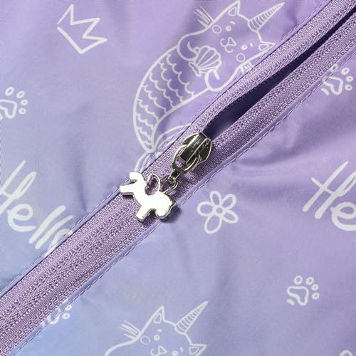 MGEOY Girls Rain Jacket Lightweight Waterproof Hooded Cotton Lined Raincoat Windbreaker for Kids Size 4-12 Years - Image 4