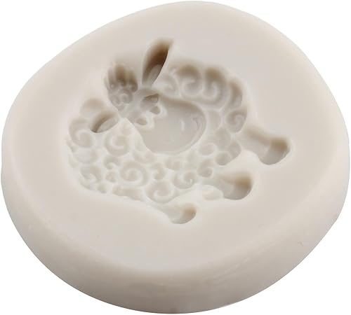 Miniatura 4 de Molde de silicona para fondant de ovejas 3D de animales para decoración de tartas, decoración de cupcakes, pasta de goma de chocolate, arcilla