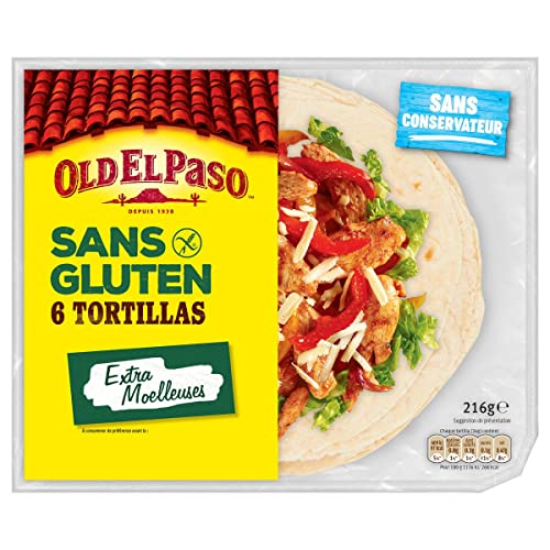3 unidades *** OLD EL PASO Tortillas extra esponjosas sin gluten 6 tortillas 216 g