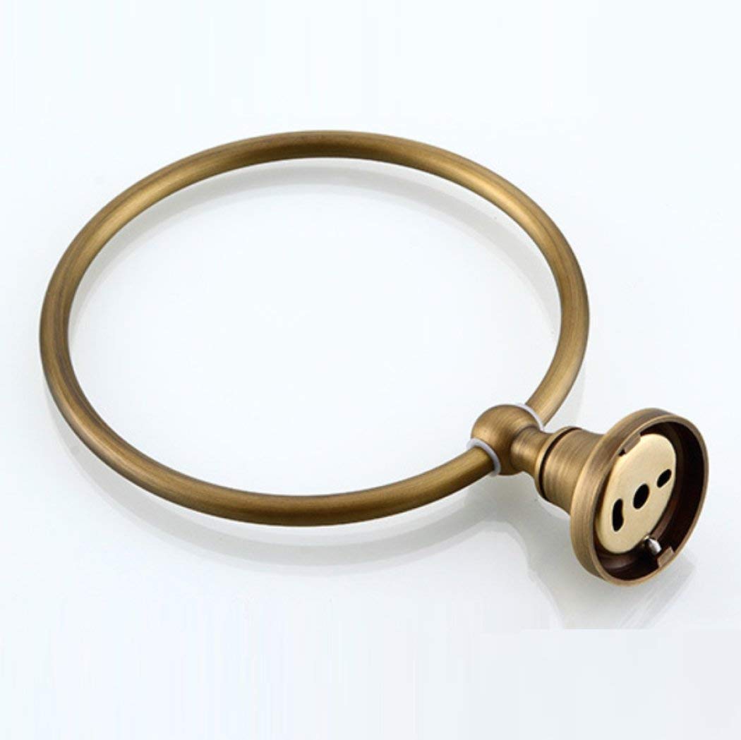 GZZ Anillo de Toalla de baño de Cobre Continental Anillo de Toalla Retro Simple Soporte de Cocina y baño montado en la Pared Accesorio de Hardware Colgante Toallero Colgante Toallero Circular