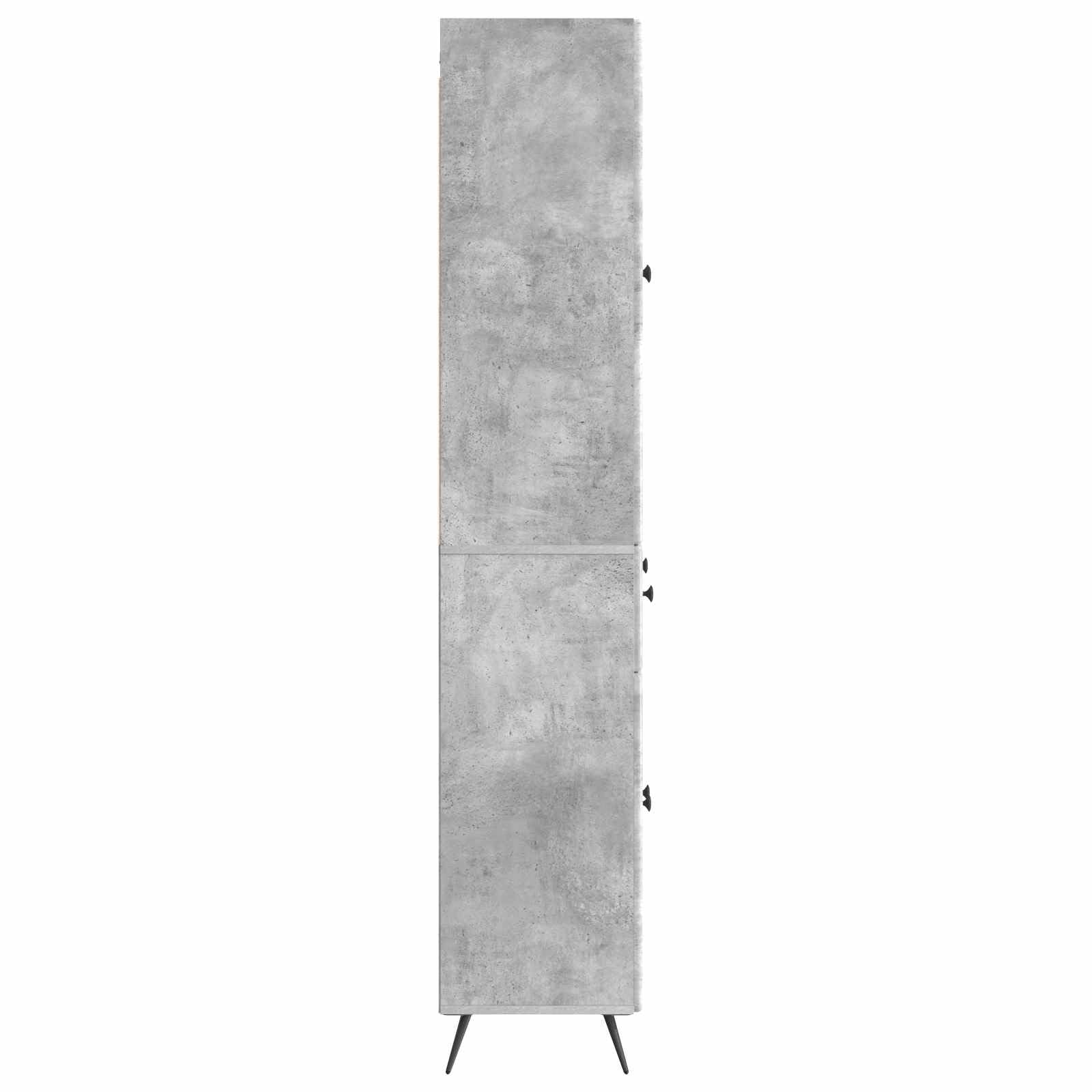 Hothingwell Möbel mit Fächern, Betongrau, 2-teilig | Modernes Design, ergonomische Rückenlehne, pflegeleicht, anpassbar