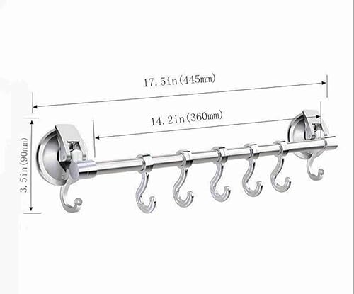 Miniatura 5 de Gancho con ventosa, barra para colgar utensilios de ducha, organizador para utensilios de cocina y accesorios de baño, toalla, corona, lufa,