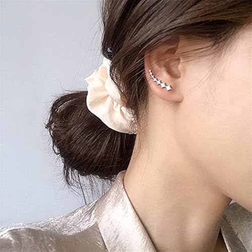 Ear Cuffs Climber Earrings For Women Girls S925 Sterling Silver Hypoallergenic 7 Diamonds Earring With Cubic Zirconia Bridal Wedding Earrings For Birthday Present (Silver) #TOP3