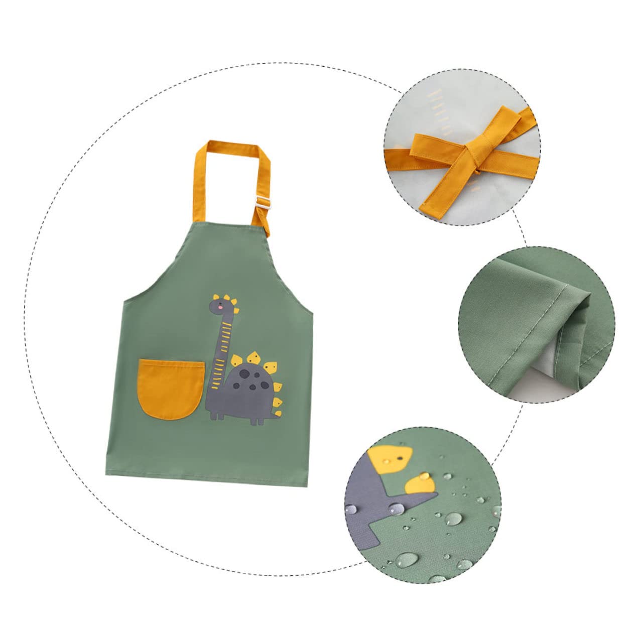 BESPORTBLE 3pezzi Grembiule Per Ragazzo Ragazza Smock Per Disegno e Attività Creative Grembiule Antipolvere Per Età Anni Design Carino Con Motivo Dinosauro Facile Da Pulire e Riutilizzabile