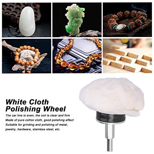 Bstxqty Polishing Buffing Wheel For Drill White Cloth Polishing Wheel Mushroom Type With Handle Cotton Polished Grinding Tools,For Mini Bench Grinder/Electric Drill(75Mm) #TOP5