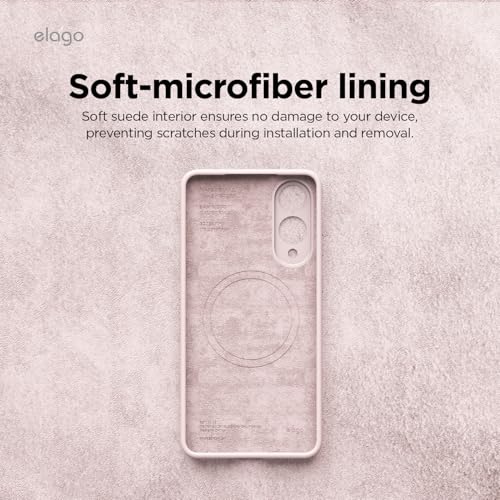 Image of elago Premium Magnetic Silicone Case for Galaxy S25 Edge Lovely Pink
