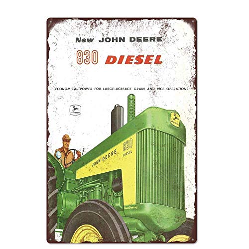 LINQWkk Free Pintree Original Retro Design Ferme Tracteur Plaque en métal Décoration murale pour garage Cover