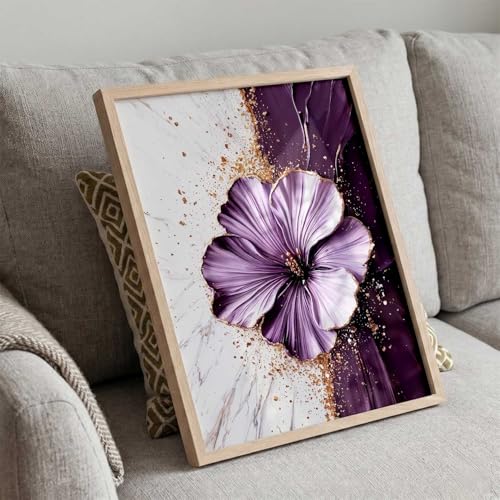Image of kotart Aesthetic Floral Art Home Decoration Painting | Floral Paintings With Frame For Living Room Bed Room Hotel Wall Decor Digital Reprint (19x25 inch)