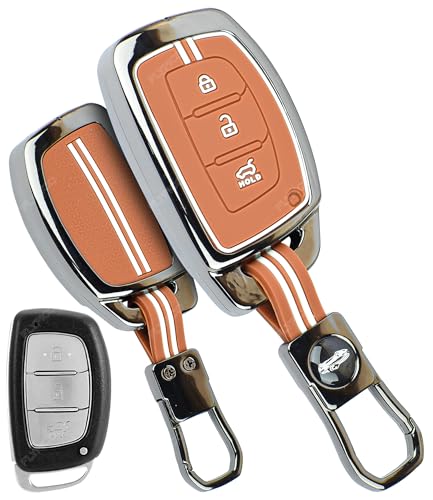 Image of Coll of Fest Premium Metal Key Cover Compatible with Hyundai Creta | i20 | Hyundai i20 Elite | i20 Active | Verna | Xcent | Tucson | Elantra | Grand i10 | Grand i10 Nios | i10 3 Button