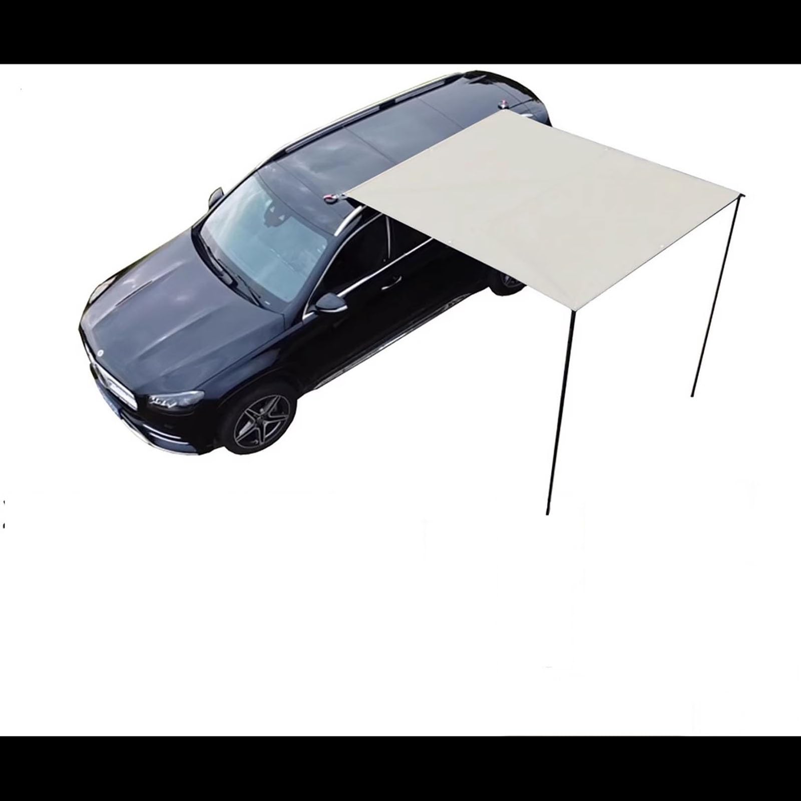 Toldo para Coche, Carpa Impermeable para Acampar en Tierra, toldo de Protección Solar portátil para Coche, para SUV, Camión, Furgoneta, Equipo para Acampar(White)