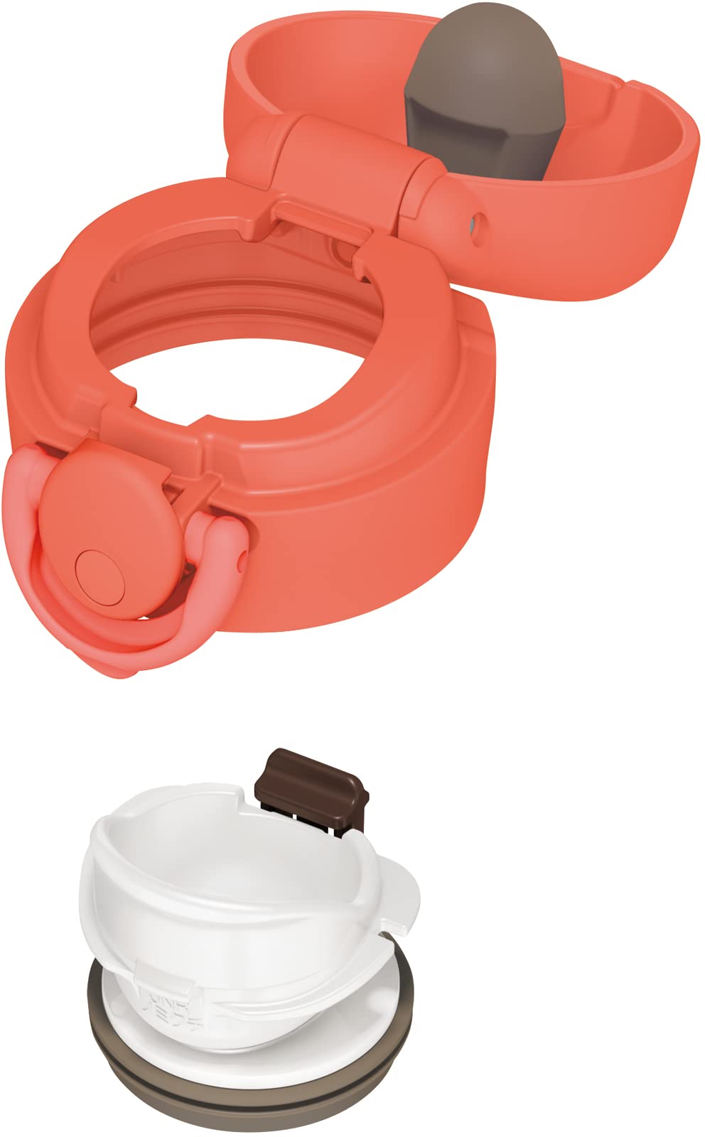 Thermos Water Bottle Vacuum Insulated Mobile Phone Cup 500ml Coral Orange JNR-503 C-OR