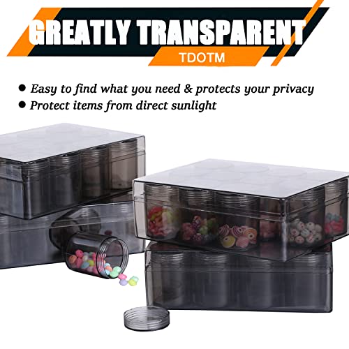 Image of Bead Organizer 12 Grids X 4 Pack Storage Containers and Storage, Round Storage Containers for Organizing, Lego Jewelry Nail Seed Stud Perler Small Parts Storage Organizers Container with Lids