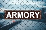 Armory Sign Rustic Street Metal Sign for Home Patio Garden Bar Farm House Garage Wall Decor Brown Tin Signs 16 X 4 Inch