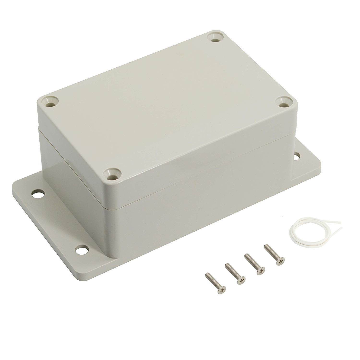 Waterproof Dustproof IP65 ABS Plastic Junction Box Universal Electric Project Enclosure Pale Gray and Fixed Ear 3.9"x2.67"x1.96"(100mm x 68mm x 50mm)