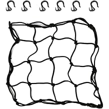 SSIMOO Motorcycle Luggage Net Bike 6 Hook Hold Down Fuel Tank Luggage Mesh Web Bungee Black Motorcycle Bike 6 Hook Tank Car Styling