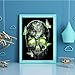 DIY Full Drill Square 5D Diamond Painting by Number Kit, Soul Skull Crystal Rhinestone Embroidery Cross Stitch Ornaments Arts Craft Canvas Wall Decor
