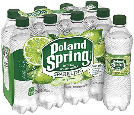Poland Springs Lime Sparkling Water, 16.9 Ounce -- 24 per case
