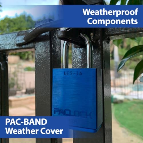 Image of PACLOCK's 1-Series Padlock, High Security Rotating Disc, 2-1 /2 inch Tall Hard. Stainless Steel Shackle, Exclusive Key Number, U-Pick! Keyed Alike w / 1 Key, Black