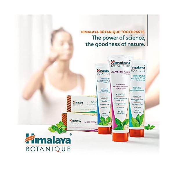 Himalaya Botanique Komplett Pflege Aufhellung Simply Minze Zahnpasta 4-Teile von 150 g – Bild 7