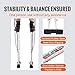 VEVOR 36''-50'' Adjustable Aluminum Drywall Tool Stilts, Durable Non-Slip Work Stilts with Protective Knee Pads, for Sheetrock Painting, Taping, Walking, Silver