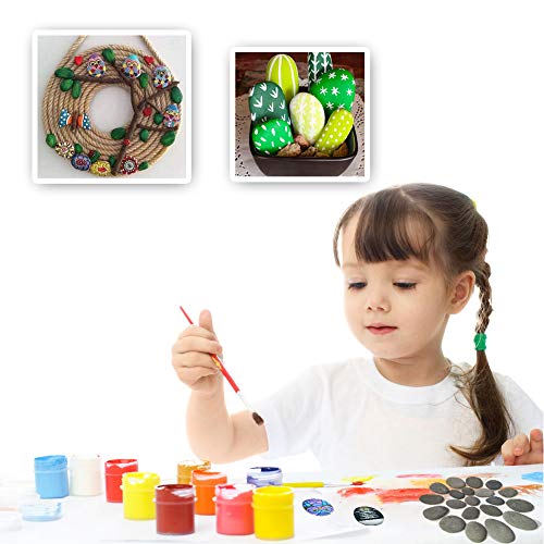 image for lifetop 120PCS Painting Rocks, DIY Rocks Flat & Smooth Kindness Rocks 
