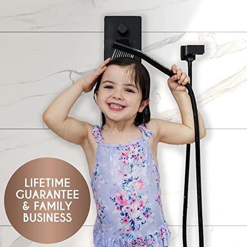 Rain Shower Head With Handheld Spray • Shower Faucet • Rainfall Shower Head • Large Waterfall Showerhead • High Pressure & Balanced Water Flow With Consistent Temperature • Detailed Installation Video #TOP6