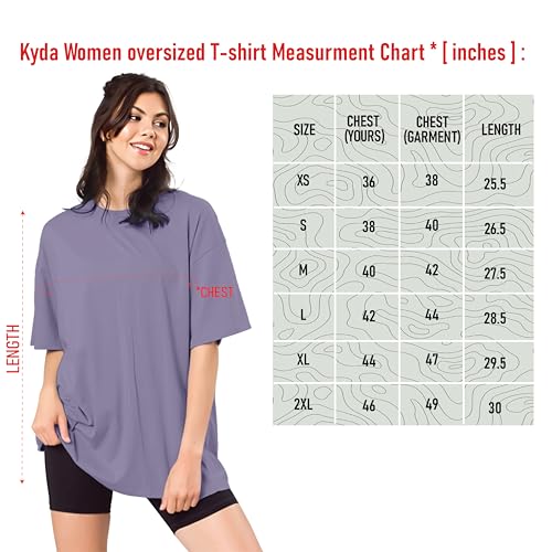 Image of SHODOX Bio-Washed Anti Bacterial 100% Pure Cotton Women's Oversized Aesthetic Premium Printed T-Shirt | Cozy Soft, Less Wrinkles Loose Fit, Drop Shoulder, Korean Baggy Style Tees for Girls