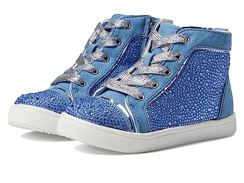 NINA Girl's Cossette (Toddler/Little Kid/Big Kid) Blue Microsuede/Stones 5 Big Kid M