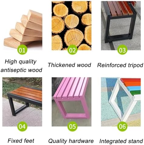 Solid Wood Backless Outdoor Bench - 59in Patio Garden Seat, Anti-Corrosive, Ideal for Beach, Lawn, Poolside, Sunbathing, Durable Outdoor Furniture