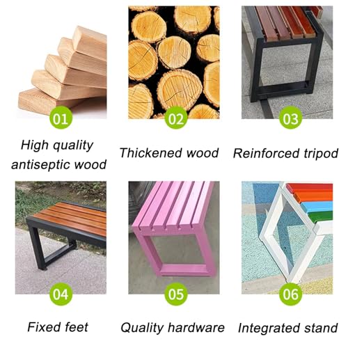 Muebles de exterior rectangulares con diseño de listones premium 2