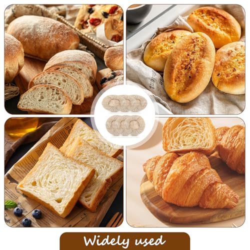 Miniatura 6 de Noaxylic 6 Piezas Leineneinsatz, Cubierta De Cesta De Masa Para Hornear, Fundas Premium Para Banetones Para Pan, Algodón Lino Prueba Pan Cesta, Funda Banneton, Para Canasta Ovalos Y Círculos 25cm