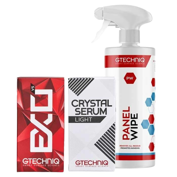 Buy Gtechniq CSL Crystal Serum Light & EXO V4 + 500ML Panel Wipe PW
