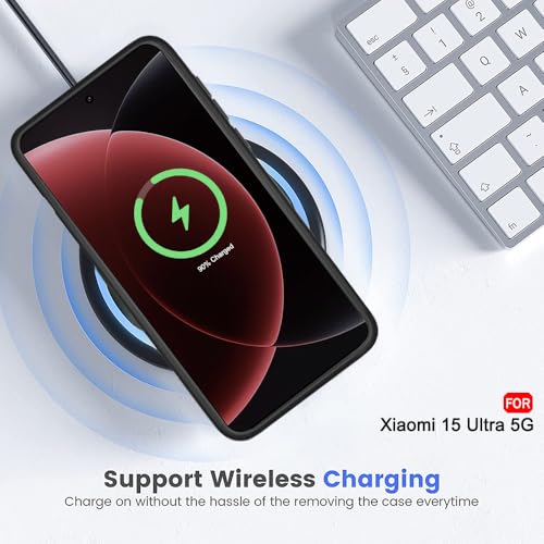 Image of TheGiftKart Hybrid Shockproof Back Cover Case for Xiaomi 15 Ultra 5G | Hard Back Cover Case for Xiaomi 15 Ultra 5G (PC & TPU, MagSafe Compatible, Translucent Smoke Matte Back, Black Sides)
