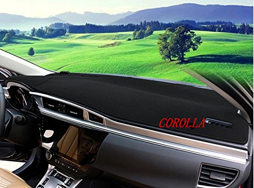Fly5D® Dashmat Car Carpet Dashboard Sun Cover Pad Dash Mat For Toyota New Corolla Year 2014-2016 (Toyota New Corolla Year 2014-2016, Black) #TOP2