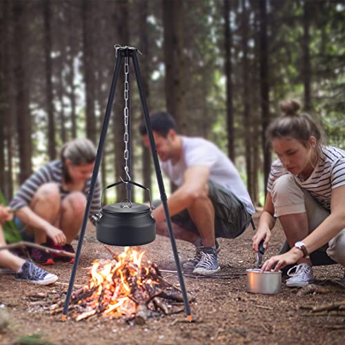 Dutch Oven Dreibein, Aufklappbar Camping Dreibein - Laterne Dreibein für Outdoor-Aktivitäten Outdoor-Camping Edelstahl-Dreieck hängenden Topf Rack – Bild 4