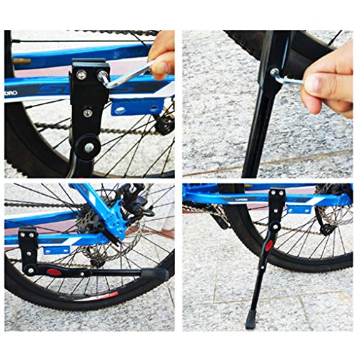 Universal Bike Kickstand Alloy Adjustable Height Rear Side Bicycle Stand Bike Stand For 24"-26" 700C Mountain Bike Road Bike Bmx Mtb City Bike Kids Bike Sports Bike Adult Bike #TOP4