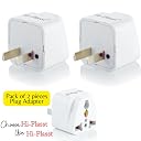 Hi-Plasst (Pack of 2) India to USA Converter - Type A Plug Adapter for USA, Canada, Mexico, Japan, Thailand, Philippines - US Travel Adapter, 2 Pin Plug Adapter gallery image