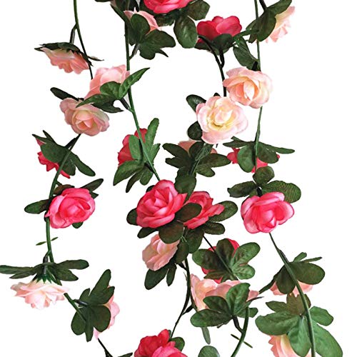 Flower Garland Vine Flowers Hanging Artificial Basket Rose Rose Hanging Home Diy Orchid Artificial Flowers (U5-A, One Size) #TOP6
