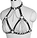 Gobuying Leather Waist Belt Harness Fashion Punk Goth Top Belt Bondage Chest Straps Studded Lingerie (StyleB)