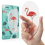Sunivaca Glass Foot File Callus Remover for Feet, Flamingo Gifts for Women, Feet Scrubber Dead Skin